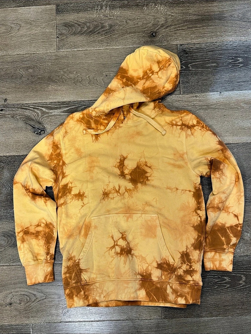 Paperbacks Tie-Dye Hoodie Yellow & Orange Large Like New 1487